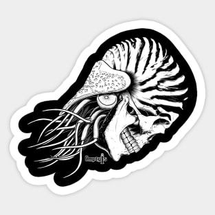 Nautilus Skull Sticker